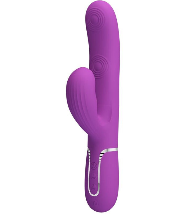 PRETTY LOVE - PERLITA 3 IN 1 MULTIFUNCTION RABBIT VIBRATOR  PURPLE
