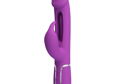 PRETTY LOVE - KAMPAS 3 IN 1 MULTIFUNCTION RABBIT VIBRATOR  PURPLE