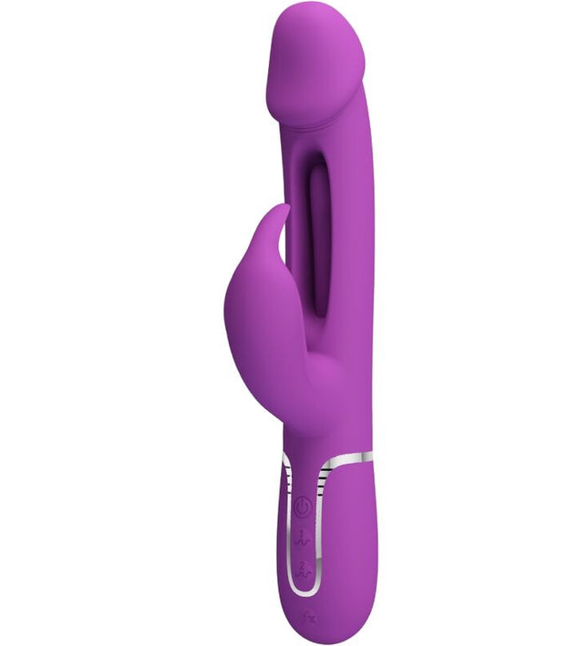 PRETTY LOVE - KAMPAS 3 IN 1 MULTIFUNCTION RABBIT VIBRATOR  PURPLE