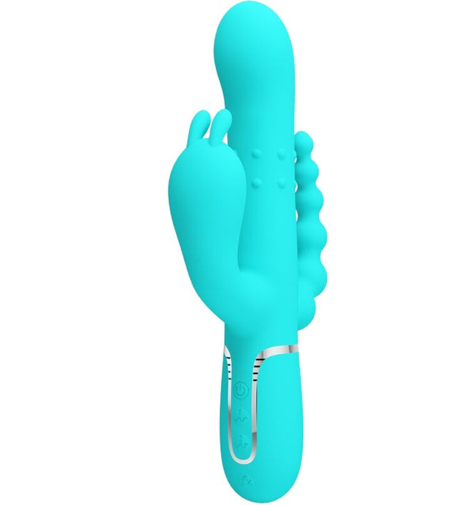 PRETTY LOVE - CAMMY 4 IN 1 MULTIFUNCTION TRIPPLE RABBIT VIBRATOR  BLUE