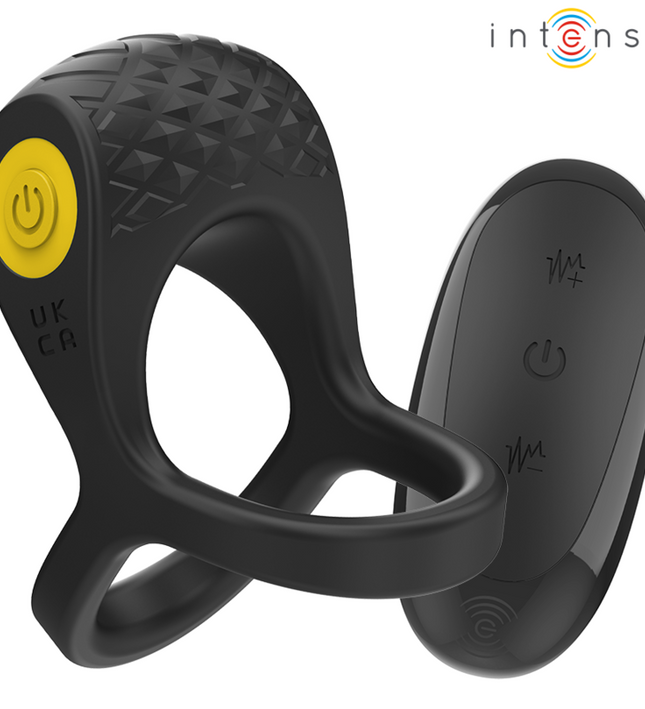 INTENSE - ALEX VIBRATOR DOUBLE PENIS RING 10 VIBRATIONS BLACK