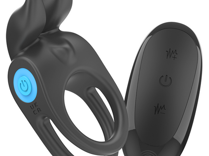 INTENSE - SAM VIBRATOR DOUBLE PENIS RING 10 VIBRATIONS BLACK