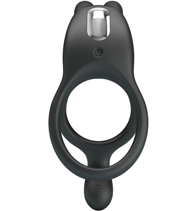 PRETTY LOVE - SETH DOUBLE VIBRATING RING RABBIT 7 VIBRATIONS BLACK