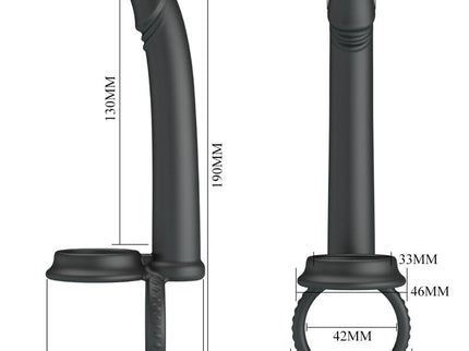 PRETTY LOVE - DILLION DOUBLE PENETRATION DOUBLE COCK RING BLACK