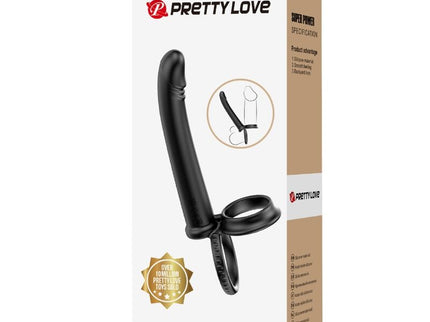 PRETTY LOVE - DILLION DOUBLE PENETRATION DOUBLE COCK RING BLACK