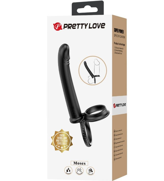 PRETTY LOVE - DILLION DOUBLE PENETRATION DOUBLE COCK RING BLACK