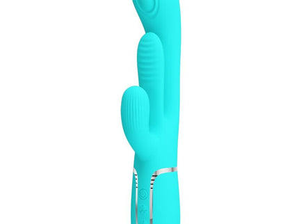 PRETTY LOVE - SHANIA TRIPLE RABBIT MULTIFUNCTION VIBRATOR 3 IN 1 BLUE