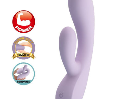 PRETTY LOVE - ROSOLYN RABBIT VIBRATOR 10 VIBRATIONS PURPLE