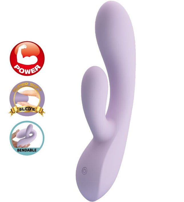 PRETTY LOVE - ROSOLYN RABBIT VIBRATOR 10 VIBRATIONS PURPLE