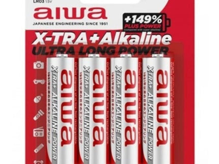 AIWA - X-TRA ALKALINE AAA ALKALINE BATTERY LR03 BLISTER*4