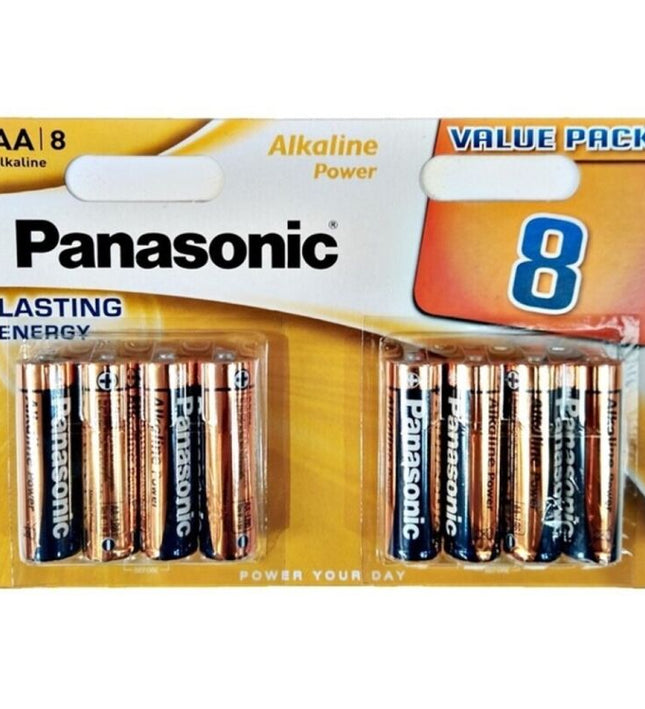 PANASONIC - BRONZE ALKALINE AA BATTERY LR6 BLISTER*8