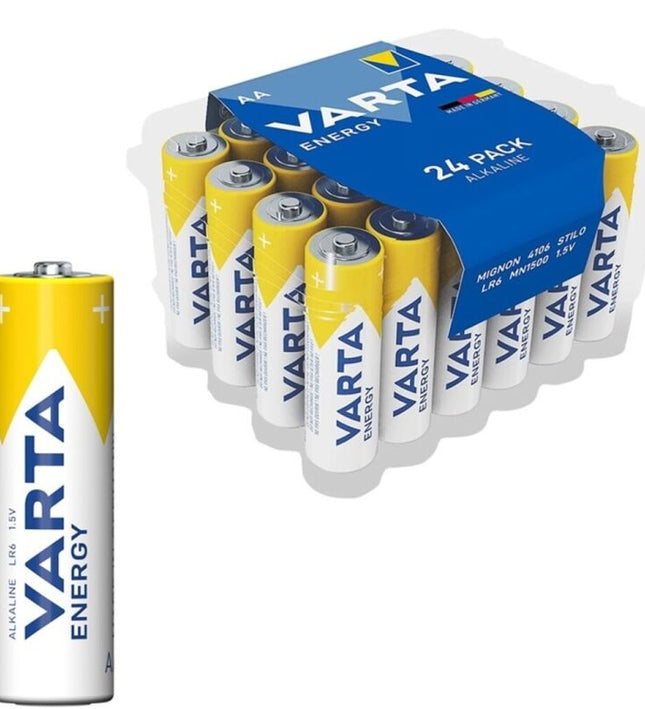 VARTA - ENERGY ALKALINE BATTERY AA LR6 PACK*24 BATTERIES