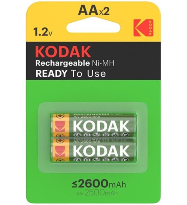 KODAK - HR6 AA 2600mAh RECHARGEABLE BATTERY BLISTER*2