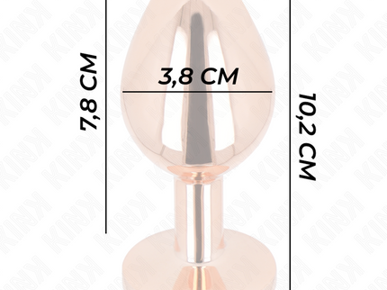 KINK - PINK GOLD ANAL PLUG WITH RED ROSE L