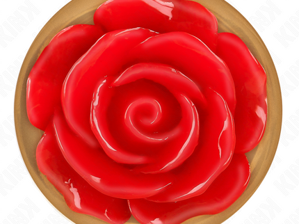 KINK - PINK GOLD ANAL PLUG WITH RED ROSE L