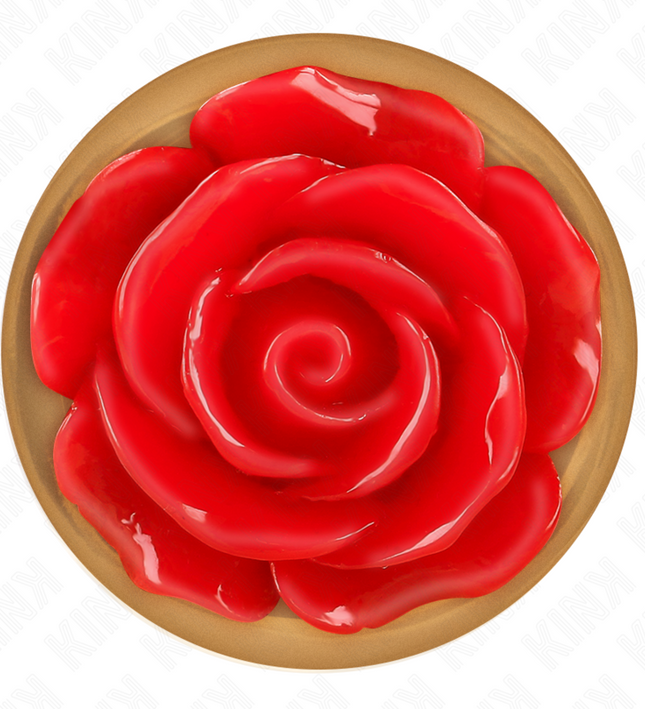 KINK - PINK GOLD ANAL PLUG WITH RED ROSE S