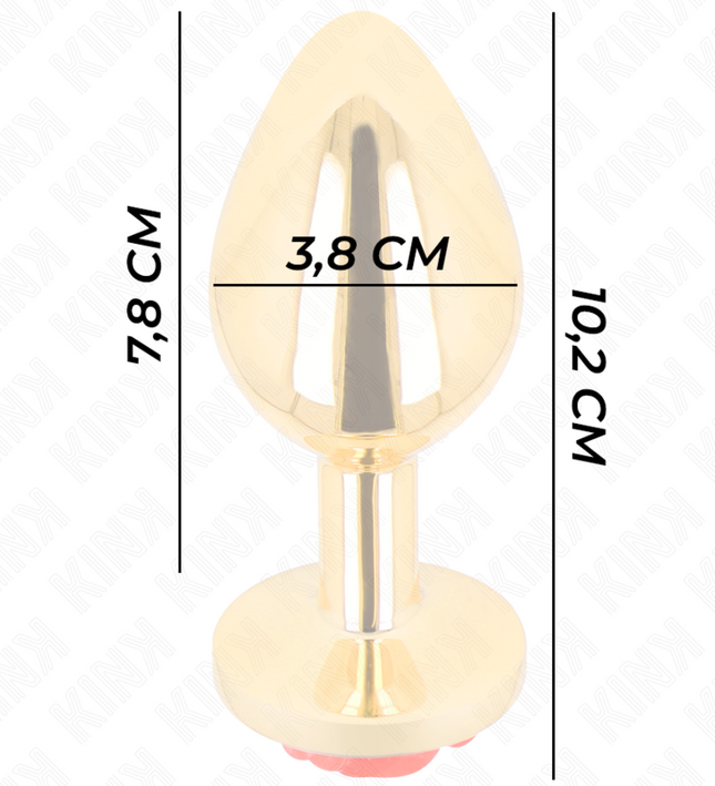 KINK -  PLUG ANAL GOLD ROSE RED SIZE L