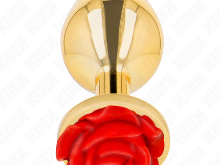 KINK -  PLUG ANAL GOLD ROSE RED SIZE L