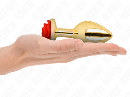 KINK -  PLUG ANAL GOLD ROSE RED SIZE L