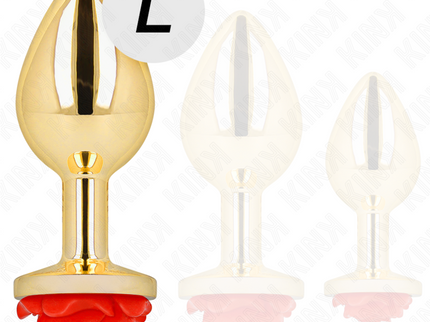 KINK -  PLUG ANAL GOLD ROSE RED SIZE L