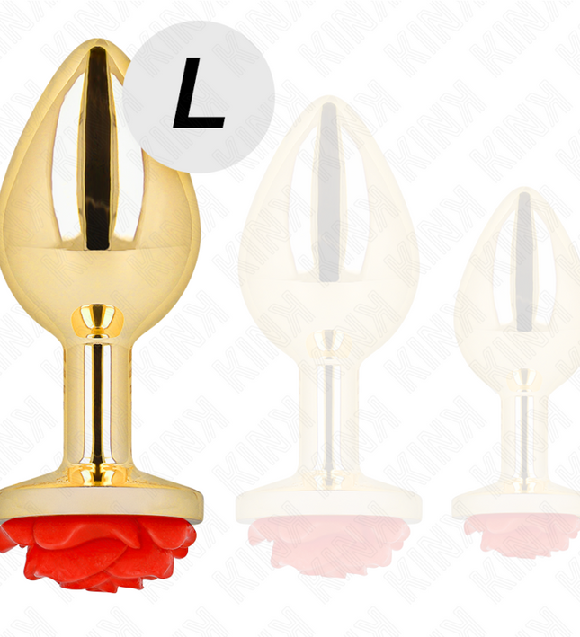 KINK -  PLUG ANAL GOLD ROSE RED SIZE L