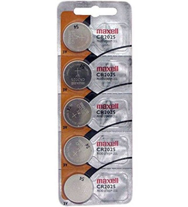 MAXELL - LITHIUM BUTTON BATTERY CR2025 3V BLISTER*5