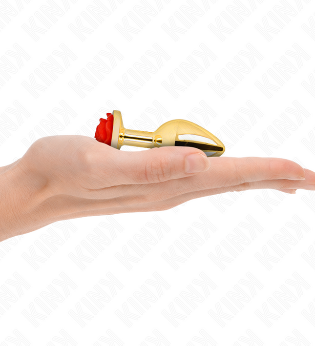 KINK -  PLUG ANAL GOLD ROSE RED SIZE S