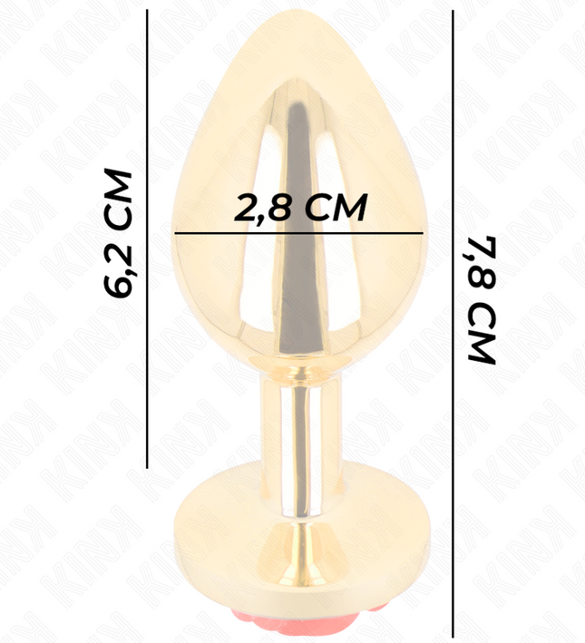 KINK -  PLUG ANAL GOLD ROSE RED SIZE S