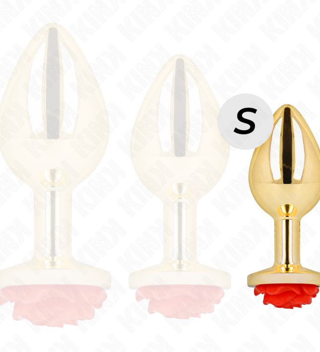 KINK -  PLUG ANAL GOLD ROSE RED SIZE S