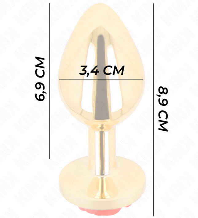 KINK -  PLUG ANAL GOLD ROSE RED SIZE M