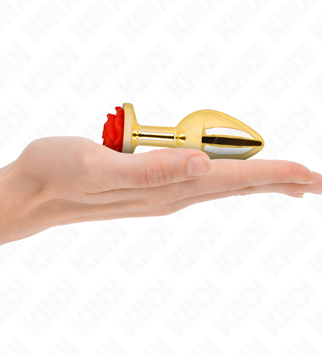 KINK -  PLUG ANAL GOLD ROSE RED SIZE M