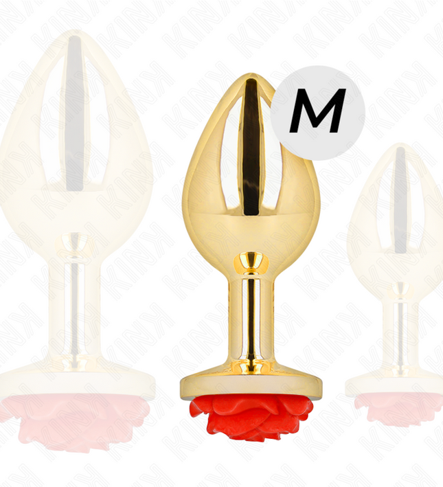 KINK -  PLUG ANAL GOLD ROSE RED SIZE M