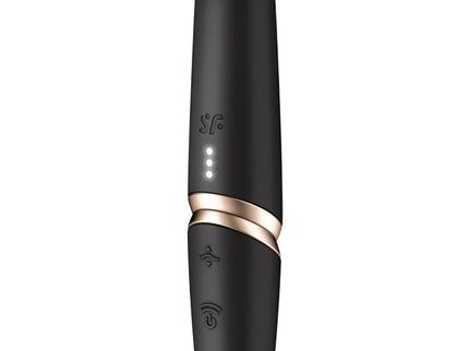 SATISFYER - PERFECT KISS WAVE CLITORIS STIMULATOR BLACK / GOLD