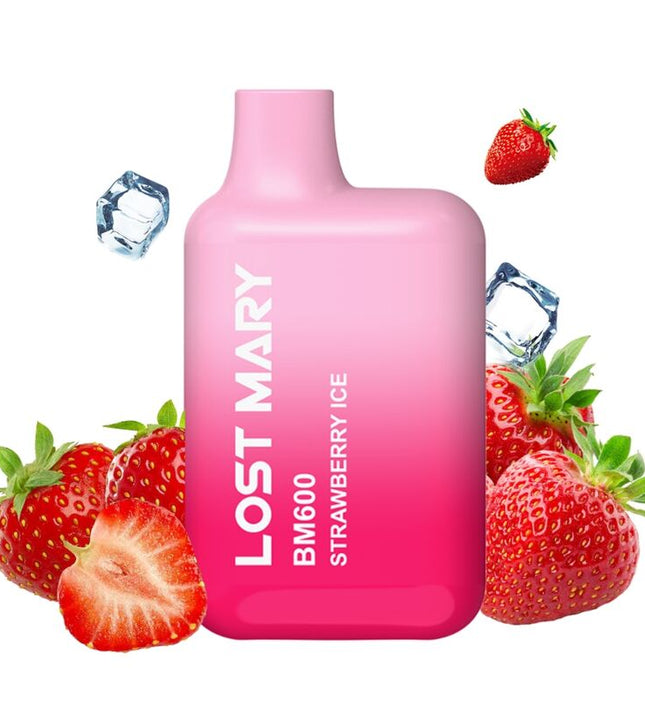 LOST MARY - BM600 NICOTINE VAPER 2% DISPOSABLE STRAWBERRY ICE