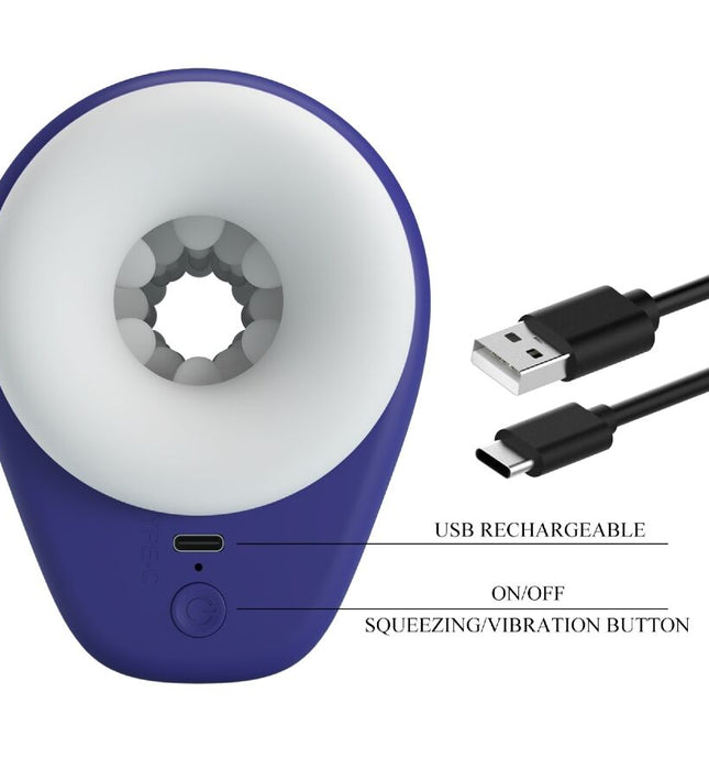 PRETTY LOVE - DJ LADY MALE MASTURBATOR WITH VIBRATION 5 SETTINGS PURPLE