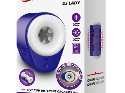 PRETTY LOVE - DJ LADY MALE MASTURBATOR WITH VIBRATION 5 SETTINGS PURPLE