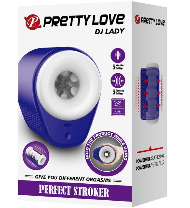 PRETTY LOVE - DJ LADY MALE MASTURBATOR WITH VIBRATION 5 SETTINGS PURPLE