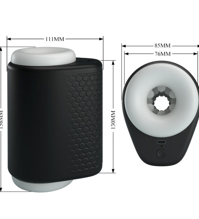 PRETTY LOVE - DJ GIRL MALE MASTURBATOR WITH VIBRATION 5 SETTINGS NEGRO