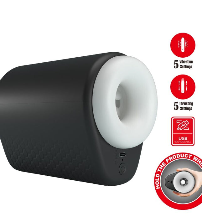 PRETTY LOVE - DJ GIRL MALE MASTURBATOR WITH VIBRATION 5 SETTINGS NEGRO