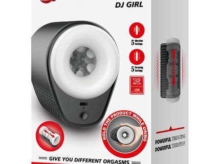 PRETTY LOVE - DJ GIRL MALE MASTURBATOR WITH VIBRATION 5 SETTINGS NEGRO