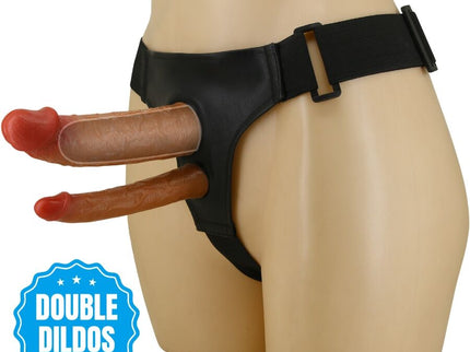 PRETTY LOVE - KEAVEN HARNESS BRIEFS UNIVERSAL & COMFORTABLE DOUBLE DILDO