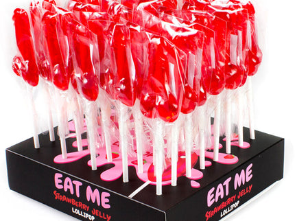 SECRETPLAY - DISPLAY ASSORTMENT PENIS LOLLIPOPS STRAWBERRY 40 UNITS