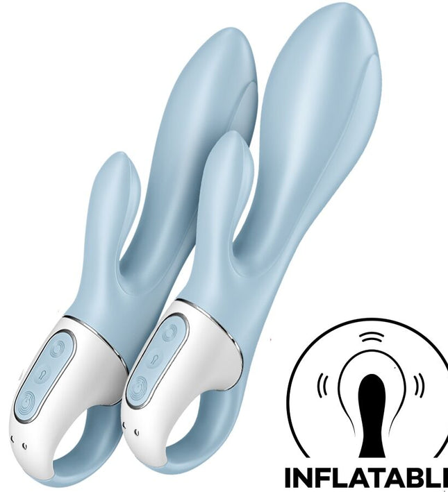 SATISFYER - AIR PUMP BUNNY 1 INFLATABLE RABBIT VIBRATOR BLUE