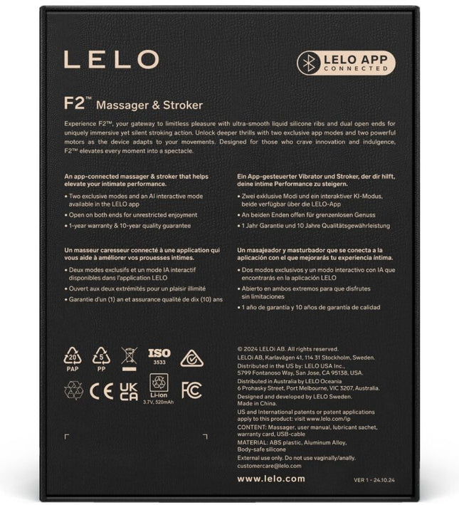 LELO - F2S™ TEAL  MALE MASTURBATOR BLUE