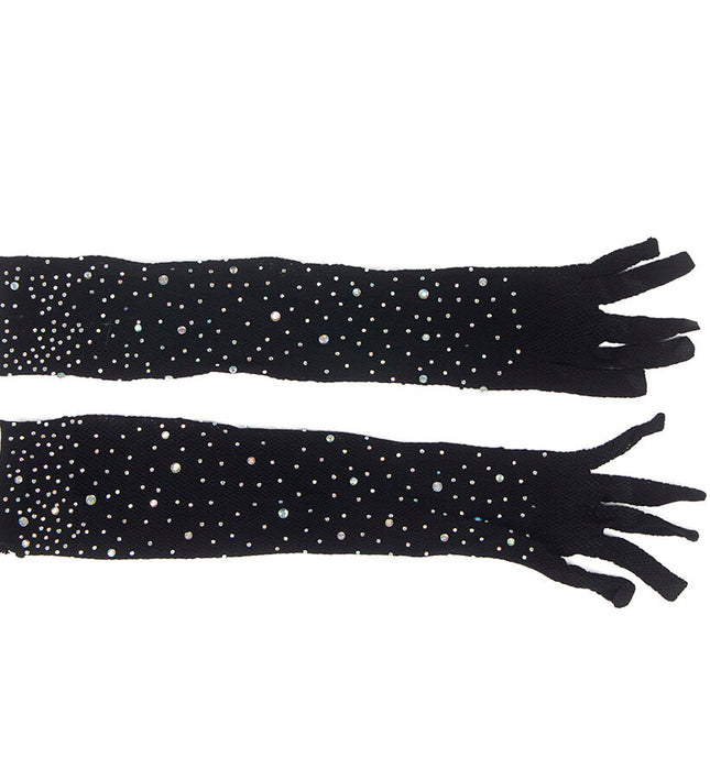 SUBBLIME - 957469SHINE TRANSPARENT GLOVES BLACK S/M