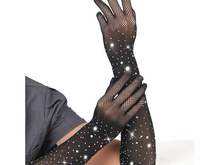 SUBBLIME - 957469SHINE TRANSPARENT GLOVES BLACK S/M