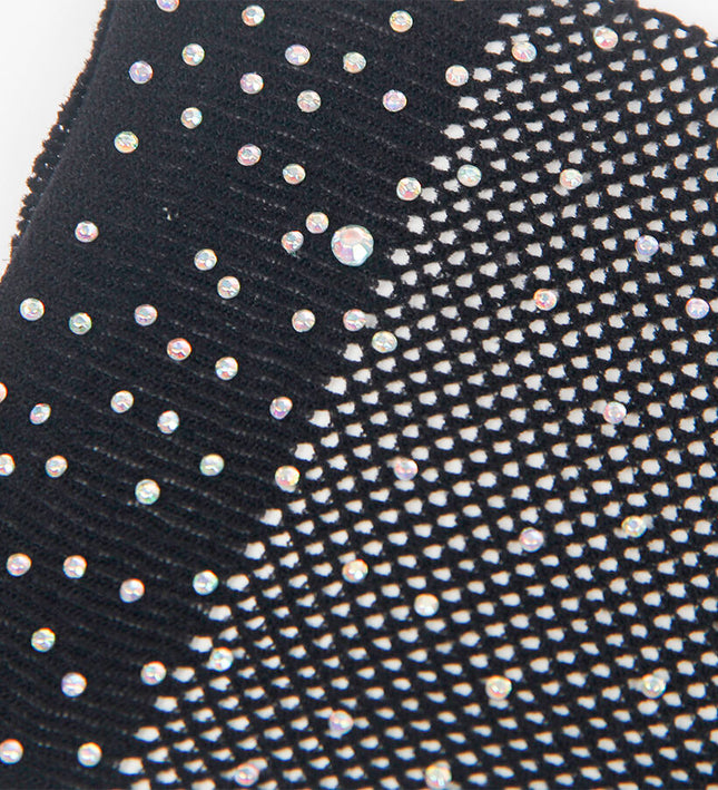 SUBBLIME - 957469SHINE TRANSPARENT GLOVES BLACK S/M