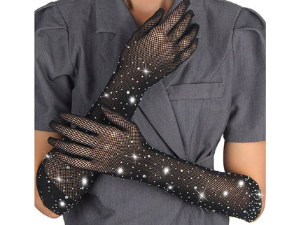 SUBBLIME - 957469SHINE TRANSPARENT GLOVES BLACK S/M