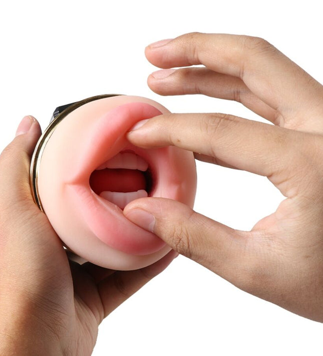 SHEQU - KAY DOUBLE MASTURBATOR WITH DUAL MOUTH AND VAGINA VIBRATION