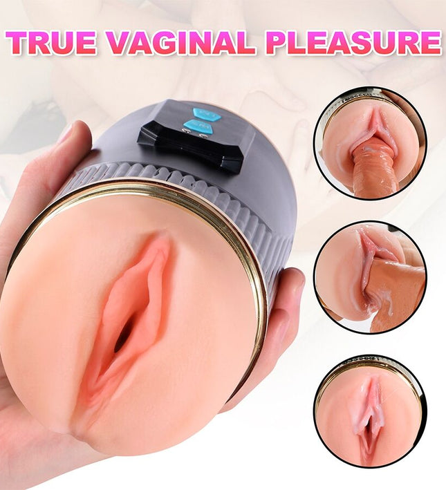 SHEQU - KAY DOUBLE MASTURBATOR WITH DUAL MOUTH AND VAGINA VIBRATION